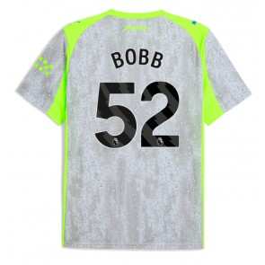 Lacne Muži Futbalové dres Manchester City Oscar Bobb #52 2025-26 Krátky Rukáv - Tretina